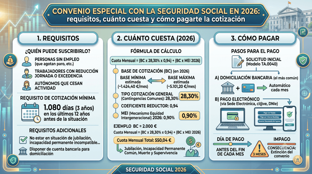 Convenio Especial con la Seguridad Social en 2026